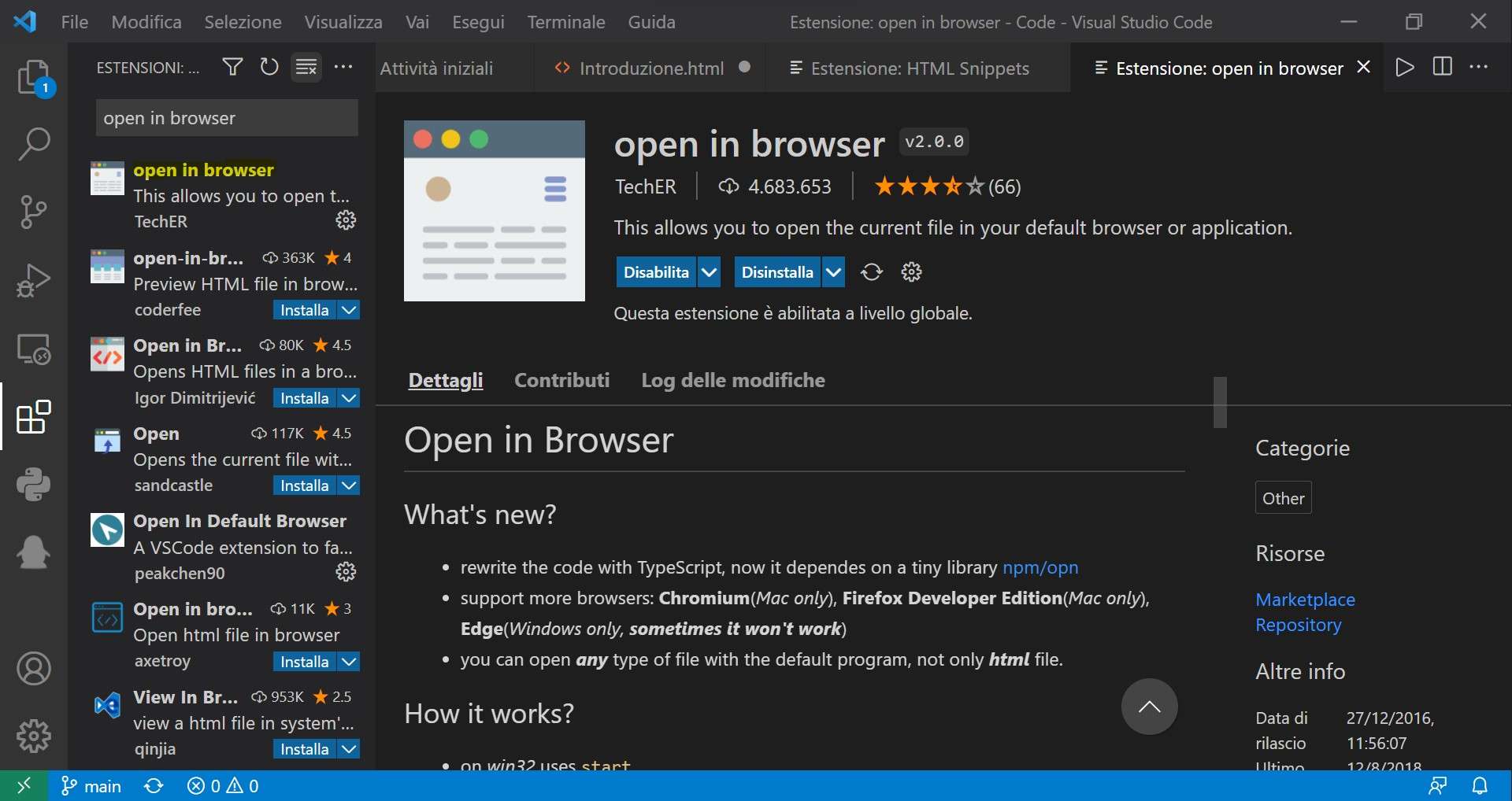 Open in browser