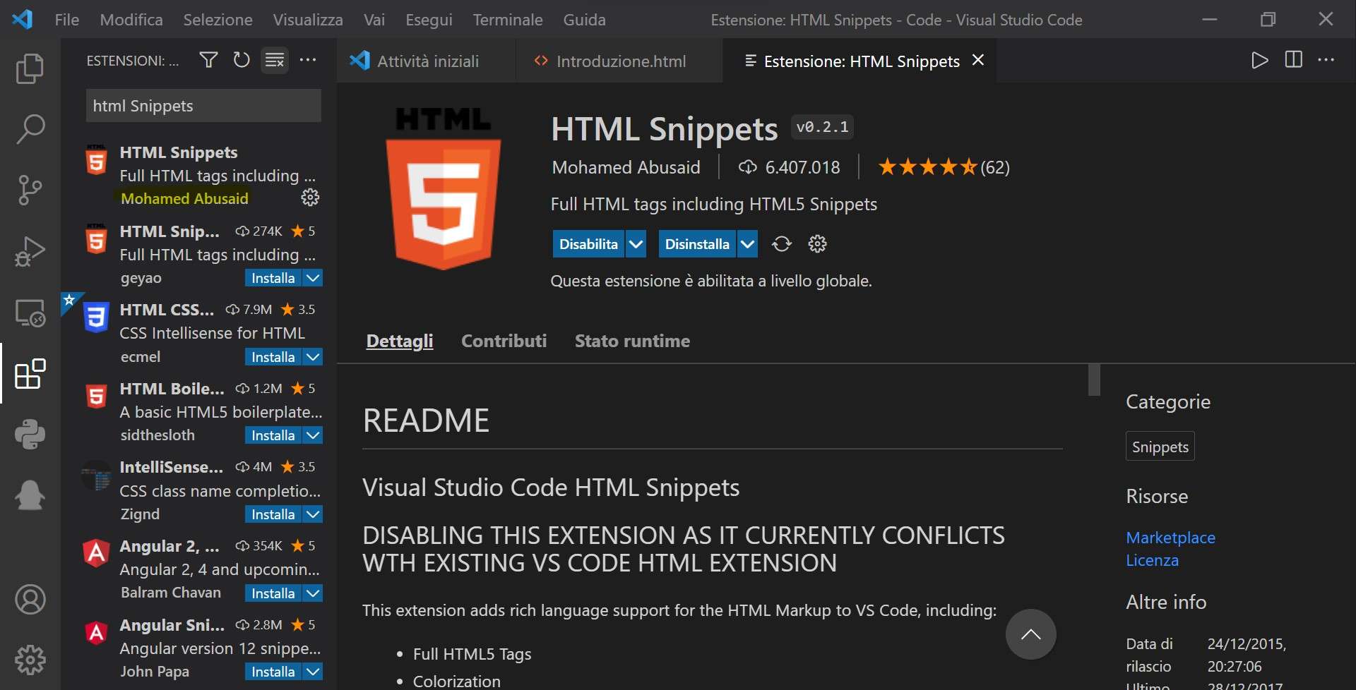HTML5 Snippet