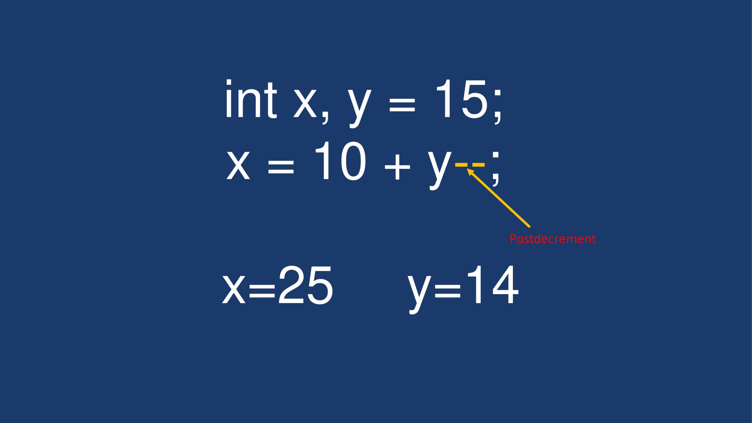 Postdecrement
