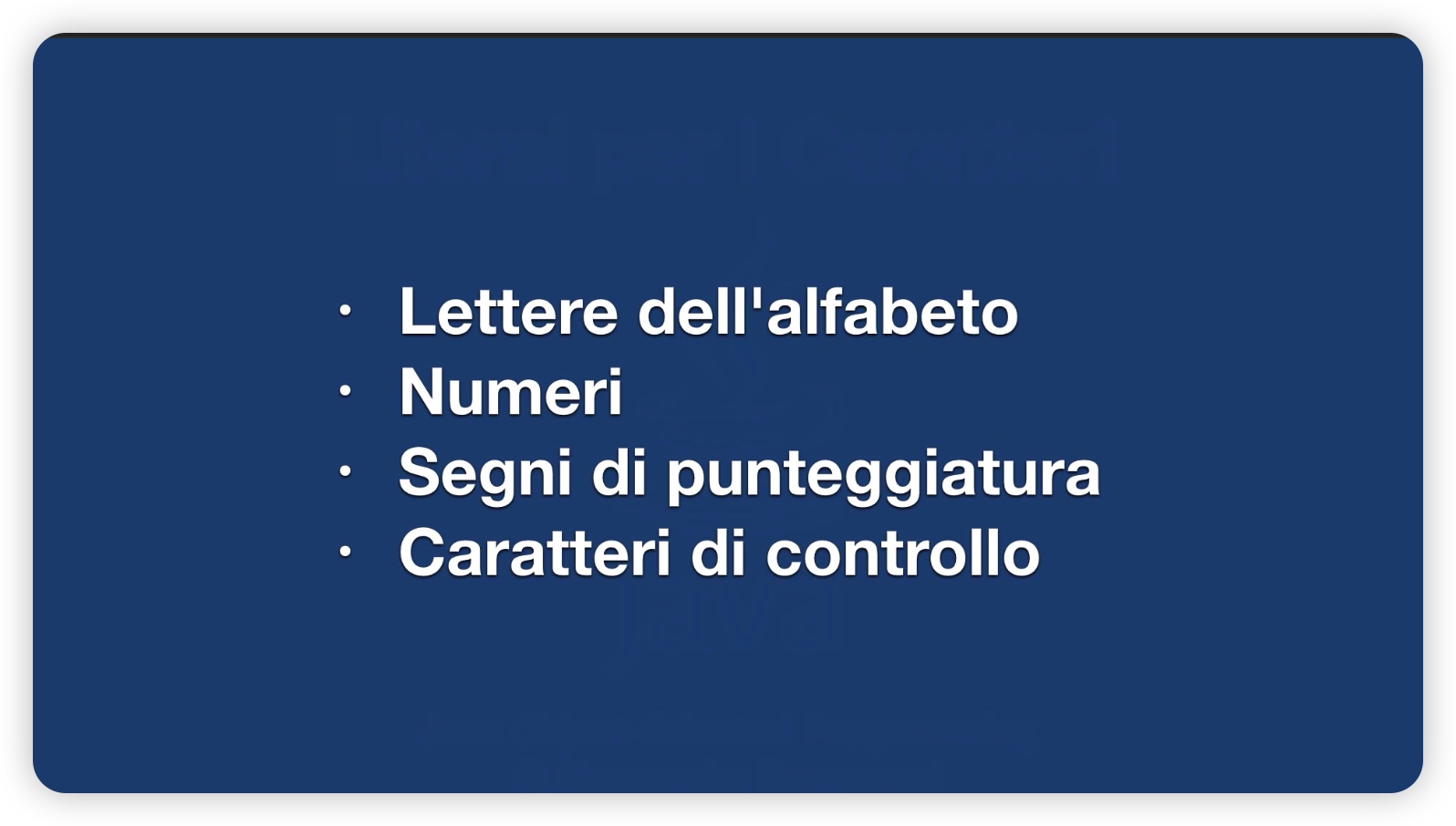 Caratteri tipo char