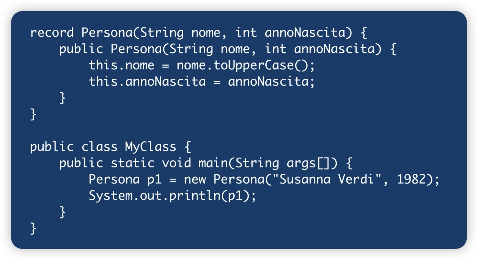 Canonical constructor