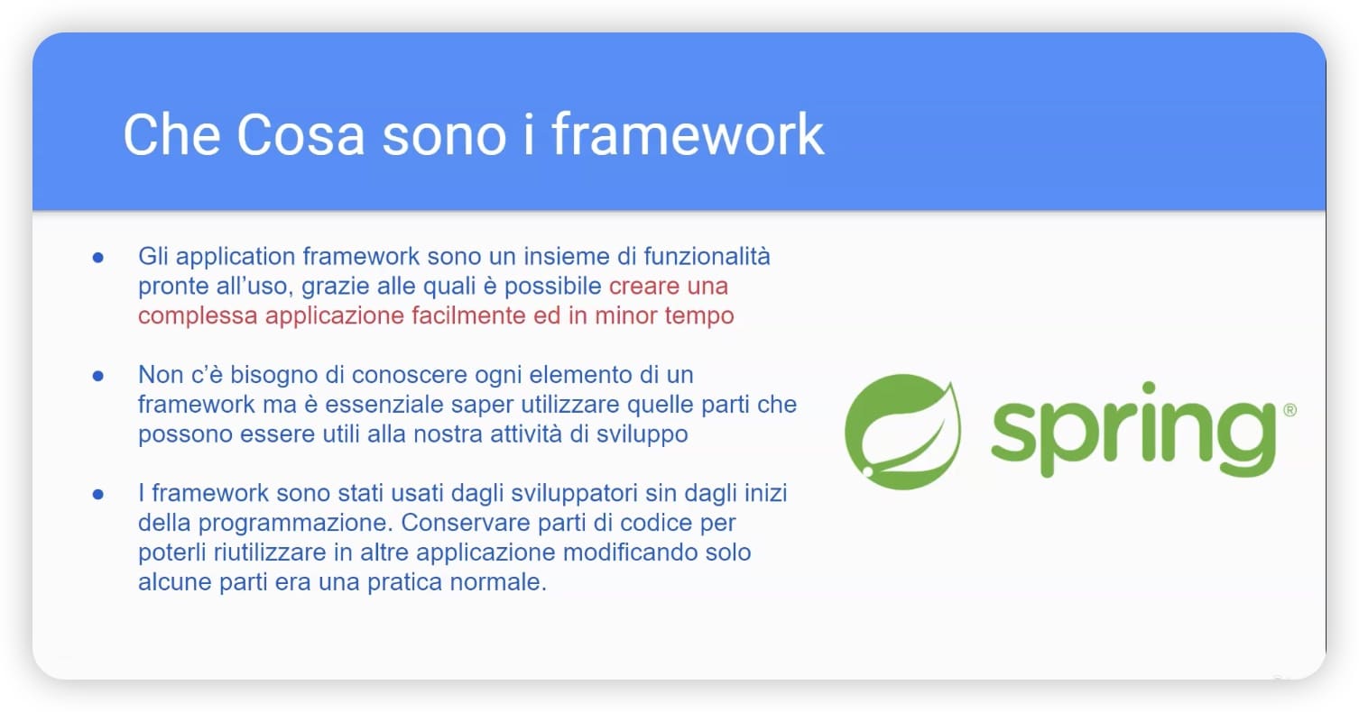 Cosa sono i Framework