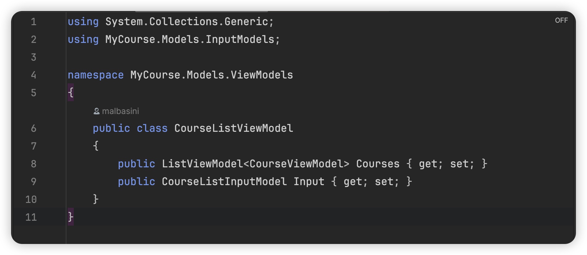 CourseListViewModel
