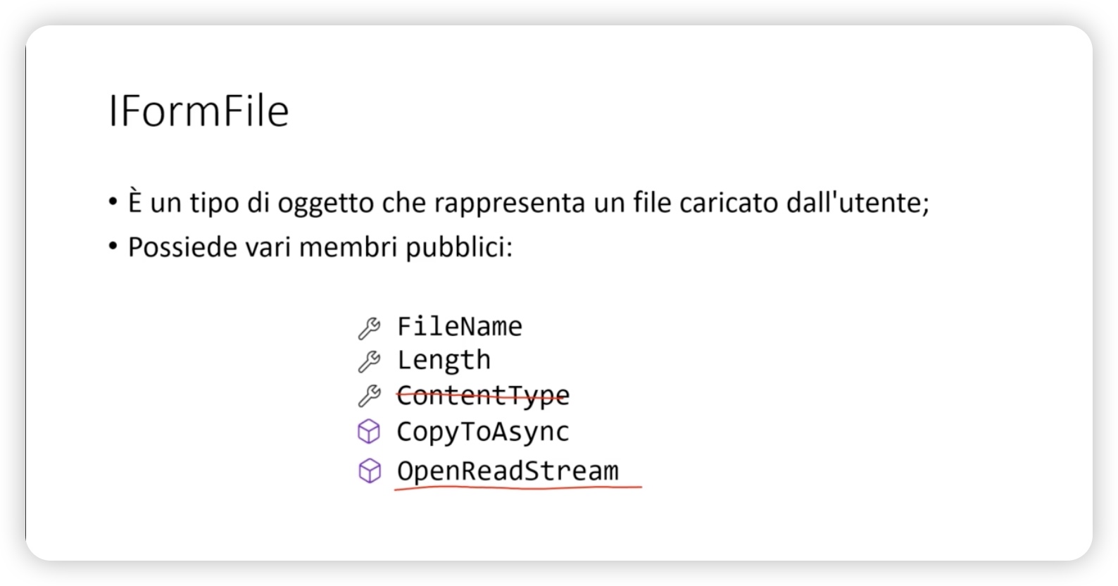 Proprietà IFormFile