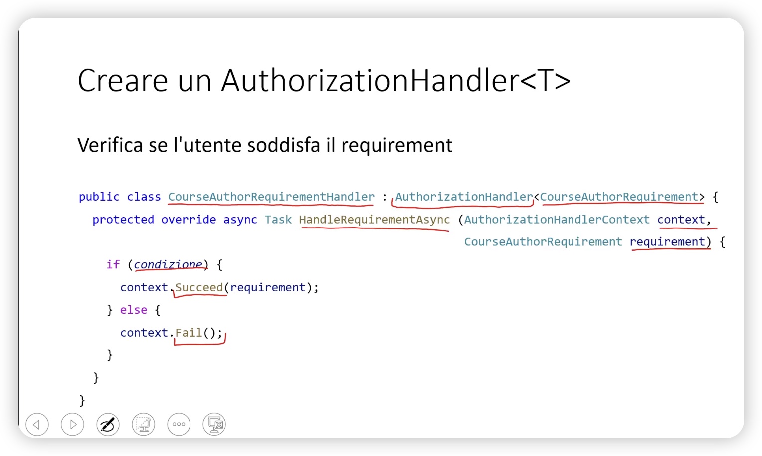 Creare un AuthorizationHandler